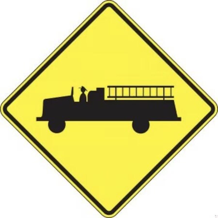 Accuform CROSSING SIGN EMERGENCY VEHICLE 30 in  X FRW728DP